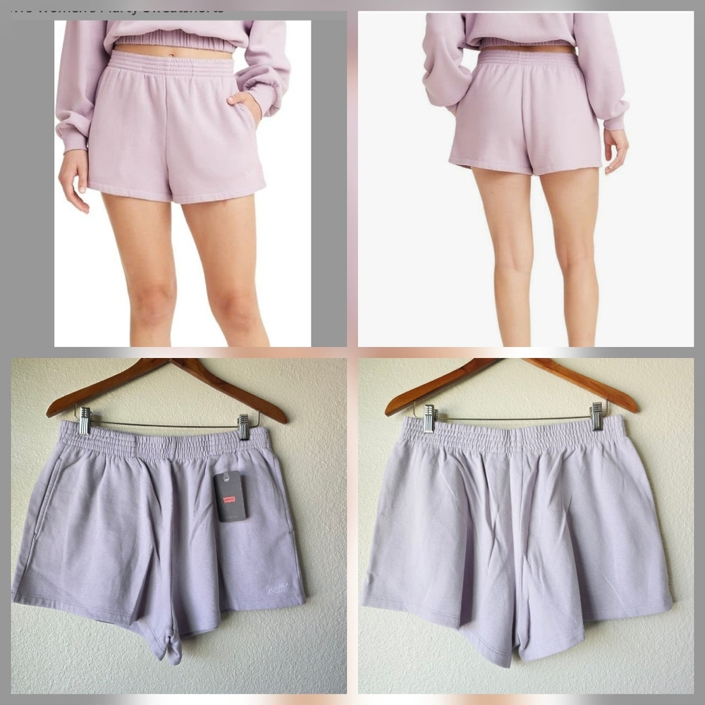 Levi's Women's Marty Sweatshorts SZ LARGE Lilac
